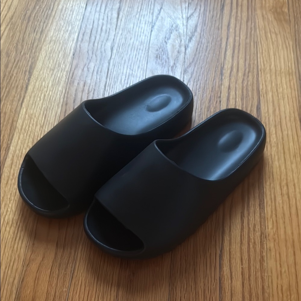 Black Slide Sandals